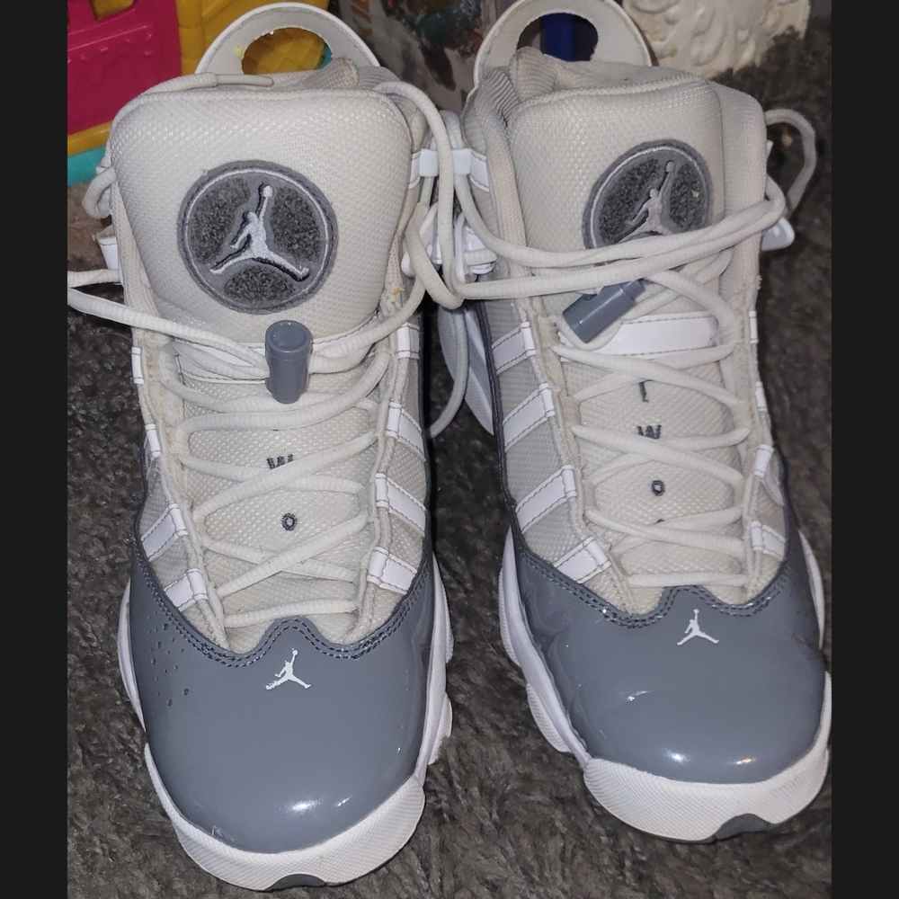 Kids White and Gray Sneakers